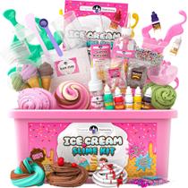 Kit Slime de Papelaria Original - Sorvete para Meninas
