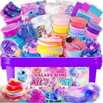 Kit Slime EASYCITY All-in-One Galaxy com brinquedo de lodo perfumado