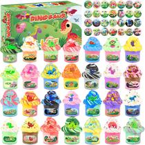 Kit Slime Geileader, pacote com 28 manteiga para crianças de 4 a 8 anos ou mais com dinossauro
