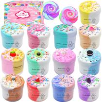 Kit Slime GHFEOOHN Unicorn de duas cores, pacote com 13 unidades para crianças de 6 a 12 anos