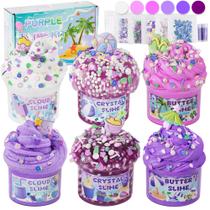 Kit Slime LAWOHO Gradient Purple, 6 pacotes de 360 ml para crianças Kit Slime LAWOHO Gradient Purple, 6 pacotes de 360 ml para crianças