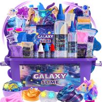 Kit Slime Mini Galaxy LPFEZRS com Adesivos que Brilham no Escuro