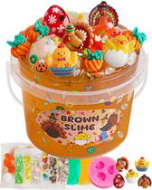 Kit Slime Okaybee Brown com Clear Slime 300 ml e suplementos Kit Slime Okaybee Brown com Clear Slime 300 ml e suplementos