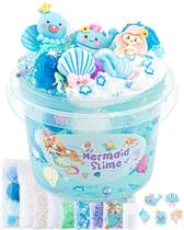 Kit Slime Okaybee Mermaid Blue Clear 300 ml para crianças de 8 a 12 anos Kit Slime Okaybee Mermaid Blue Clear 300 ml para crianças de 8 a 12 anos