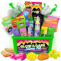 Kit Slime: Papelaria original Glow in The Dark, 39 peças Kit Slime: Papelaria original Glow in The Dark, 39 peças