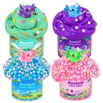 Kit Slime TITRITH Axolotl Butter & Clear 240 ml, pacote com 4 crianças de 4 a 12 anos