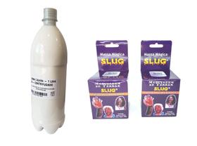 Kit slug 2 Massas de 200 gr cada + látex líquido de 1 litro