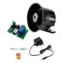 Kit Smart Automação: Interruptor WiFi + Sirene SIR 1000 + Fonte 2A - Controle e Alerta