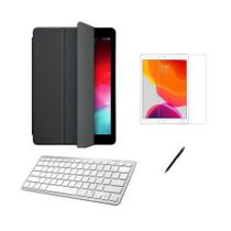 Kit Smart Case tablet 9g 10.2 /can/pel E Teclado Branco -preto