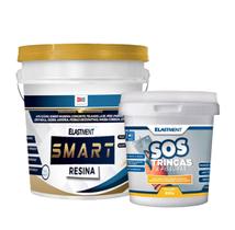Kit Smart Resina Elastment 3,6L e SOS para Trincas e Fissuras 800G