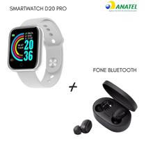 Kit SmartWatch Relogio D20 Pro + Fone Sem Fio Bluetooth Dots V5.0 - Smart Bracelet