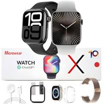 Kit Smartwatch Relógio W10 Microwear Original Lançamento 2025 Feminino Masculino ChatGpt Gps Nfc