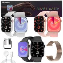 Kit Smartwatch W29s Serie 9 45mm Lançamento C/Ilha Dinamica + Acessorios Extra Masculino Feminino