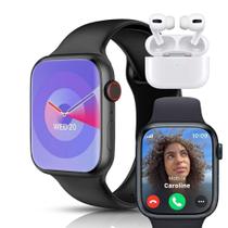 Kit Smartwatch X Mini S9/Série 11 Preto + Fone TWS Air Pro 2 Bluetooth 5.0 Autonomia 20h Leve e Elegante Kit Smartwatch X Mini S9/Série 11 Preto + Fone TWS Air Pro 2 Bluetooth 5.0 Autonomia 20h Leve e Elegante