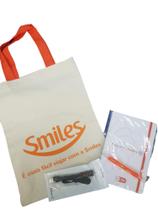 Kit Smiles c/ agenda, Caneta, Ventilador USB e Sacola Ecobag
