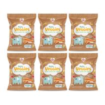 Kit Snack Infantil Sem Glúten Feijão Arroz e Cenoura - Mini Veggies Nhami Mami 6 Unidades 18g
