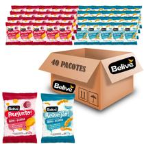 Kit Snacks BELIVE Requeijão (20x) Presunto (20x) 25g