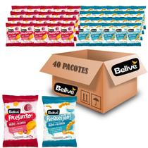 Kit Snacks Belive Requeijão (20X) Presunto (20X) 25G