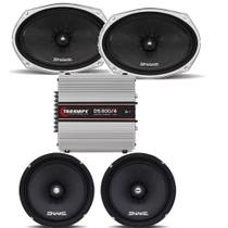 Kit Snake Alto Falante 6x9 + 6 Pol + Amplificador Ds-800x4