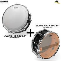 Kit Snare(Caixa) 14 - Evans HD Dry + Evans HAZY 300