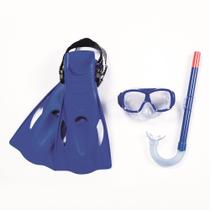 Kit Snorkel com Máscara e Nadadeiras Freestyle Cores Sortidas Bel