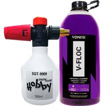 Kit Snow Foam Sigma Lavagem Automotiva Pequena + Shampoo Automotivo Para Lavar Carro Moto Caminhão Desengraxante Neutro - Sigma Vonixx