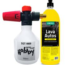 Kit Snow Foam Sigma Lavagem Automotiva Pequena + Shampoo Automotivo Para Lavar Carro Moto Caminhão Desengraxante Neutro