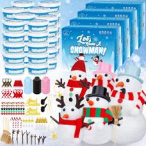 Kit Snowman Craft Kit EOBOH, pacote com 48 unidades, conjunto de bricolage em espuma e argila