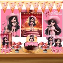 Kit só um bolinho decoração Ana Castela Cute Aniversário festa em casa banner, topo bolo - 50 Peças Kit só um bolinho decoração Ana Castela Cute Aniversário festa em casa banner, topo bolo - 50 Peças