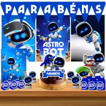 Kit só um bolinho decoração Astro Bot Playstation Aniversário festa em casa, topo bolo - 50 Peças Kit só um bolinho decoração Astro Bot Playstation Aniversário festa em casa, topo bolo - 50 Peças