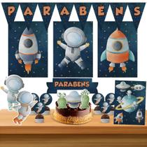 Kit só um bolinho decoração Astronauta Aniversário festa em casa banner, topo bolo Kit só um bolinho decoração Astronauta Aniversário festa em casa banner, topo bolo