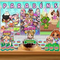 Kit só um bolinho decoração Avatar World Aniversário festa em casa, topo bolo - 50 Peças