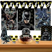 Kit só um bolinho decoração Batman Aniversário festa em casa banner, topo bolo - 35 Peças Kit só um bolinho decoração Batman Aniversário festa em casa banner, topo bolo - 35 Peças