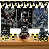 Kit só um bolinho decoração Batman Aniversário festa em casa banner, topo bolo - 50 Peças Kit só um bolinho decoração Batman Aniversário festa em casa banner, topo bolo - 50 Peças