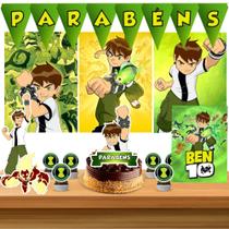 Kit só um bolinho decoração Ben 10 Aniversário festa em casa, topo bolo - 35 Peças