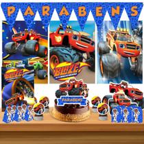 Kit só um bolinho decoração Blaze Monster Machines Aniversário festa em casa, topo bolo-50 Peças