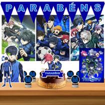Kit só um bolinho decoração Blue Lock Aniversário festa em casa, topo bolo - 35 Peças Kit só um bolinho decoração Blue Lock Aniversário festa em casa, topo bolo - 35 Peças