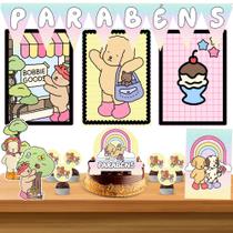Kit só um bolinho decoração Bobbie Goods Aniversário festa em casa banner, topo bolo