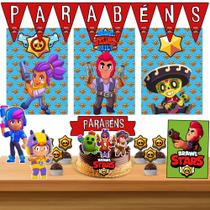 Kit só um bolinho decoração Brawl Stars Aniversário festa em casa banner, topo bolo Kit só um bolinho decoração Brawl Stars Aniversário festa em casa banner, topo bolo