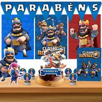 Kit só um bolinho decoração Clash Royale Aniversário festa em casa, topo bolo - 35 Peças