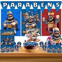 Kit só um bolinho decoração Clash Royale Aniversário festa em casa, topo bolo - 50 Peças