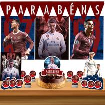 Kit só um bolinho decoração Cr7 Jogador Aniversário festa em casa banner, topo bolo - 50 Peças Kit só um bolinho decoração Cr7 Jogador Aniversário festa em casa banner, topo bolo - 50 Peças