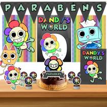 Kit só um bolinho decoração Dandy's World Aniversário festa em casa, topo bolo - 35 Peças
