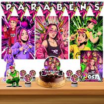 Kit só um bolinho decoração Dos Rosa Aniversário festa em casa banner, topo bolo - 35 Peças Kit só um bolinho decoração Dos Rosa Aniversário festa em casa banner, topo bolo - 35 Peças