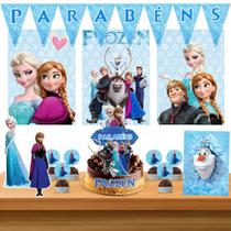 Kit só um bolinho decoração Frozen Aniversário festa em casa banner, topo bolo Kit só um bolinho decoração Frozen Aniversário festa em casa banner, topo bolo