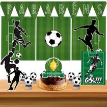 Kit só um bolinho decoração Futebol Aniversário festa em casa banner, topo bolo - 35 Peças Kit só um bolinho decoração Futebol Aniversário festa em casa banner, topo bolo - 35 Peças