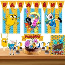 Kit só um bolinho decoração Hora da Aventura Aniversário festa em casa banner, topo bolo Kit só um bolinho decoração Hora da Aventura Aniversário festa em casa banner, topo bolo