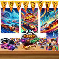 Kit só um bolinho decoração Hot Weels Carro Aniversário festa em casa banner, topo bolo Kit só um bolinho decoração Hot Weels Carro Aniversário festa em casa banner, topo bolo