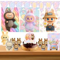 Kit só um bolinho decoração Labubu Aniversário festa em casa banner, topo bolo Kit só um bolinho decoração Labubu Aniversário festa em casa banner, topo bolo