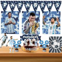 Kit só um bolinho decoração Lionel Messi Aniversário festa em casa banner, topo bolo Kit só um bolinho decoração Lionel Messi Aniversário festa em casa banner, topo bolo